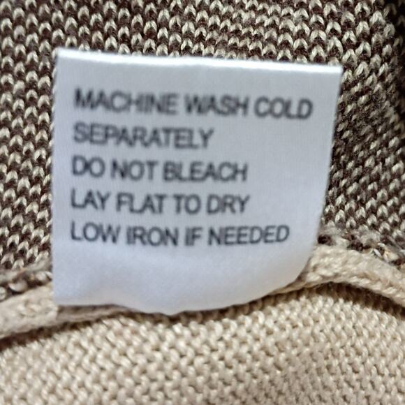 VTG Peletti Lana Collezione 3XL Men's Geometric Tan/Brown Collared Coogie-like - Picture 10 of 11